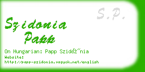 szidonia papp business card